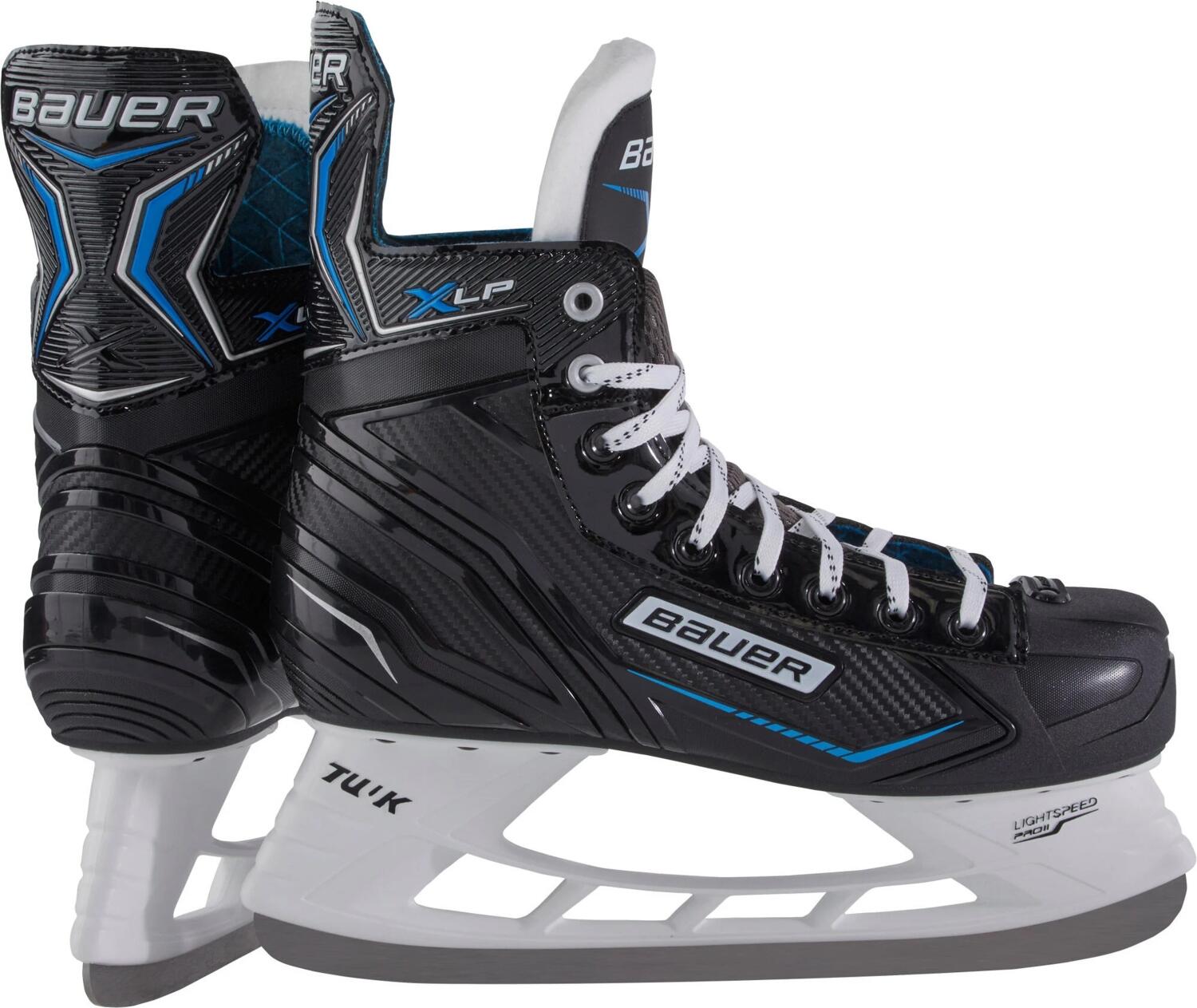 Bauer X-LP Skate Schlittschuhe (8.0 = 43.0, schwarz/weiß/blau/silber) von Bauer