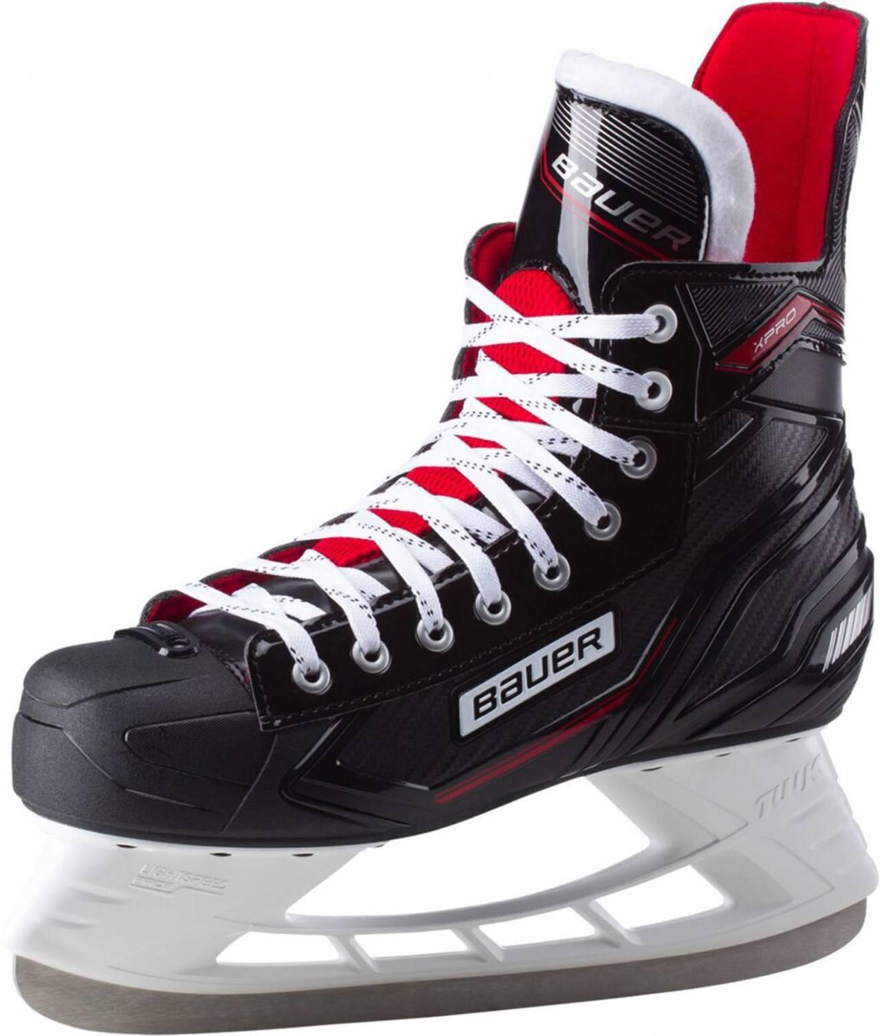 Bauer X Pro Senior Schlittschuh (12.0 = 48.0, 900 schwarz/weiß/rot) von Bauer