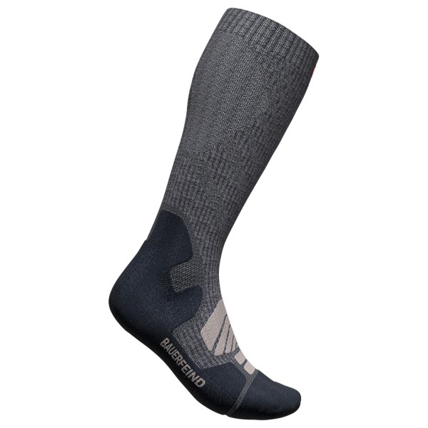 Bauerfeind Sports - Outdoor Merino Compression Socks - Kompressionssocken Gr 38-41 - L: 41-46 cm;38-41 - M: 36-41 cm;38-41 - S: 32-36 cm;42-45 - L: 41-46 cm;42-45 - S: 32-36 cm;46-49 - L: 41-46 cm;46-49 - M: 36-41 cm;46-49 - S: 32-36 cm blau;grau von Bauerfeind Sports