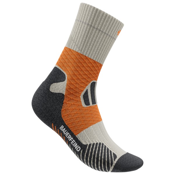 Bauerfeind Sports - Trail Run Mid Cut Socks - Laufsocken Gr 38-41;42-45;46-49 grau von Bauerfeind Sports