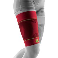 BAUERFEIND Sports Kompressionsbandage Oberschenkel rot, long, Gr. L von BAUERFEIND