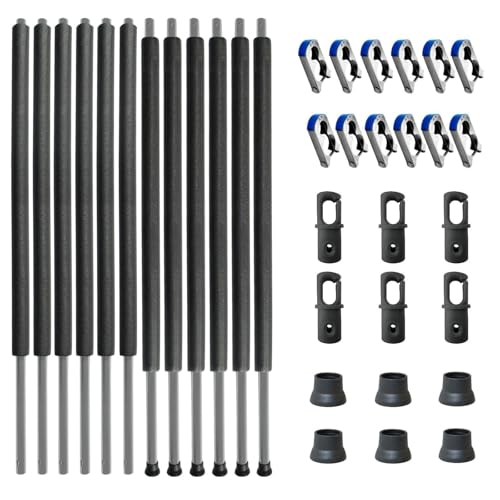 Baunsal® Trampolin Netzstangen 6 x Ø 28 x 1,2 mm x 246,5 cm (FGOS) Ersatzteile Netz Stangen Netzpfosten Netzstangen Rohre Stangen Ersatz von Baunsal