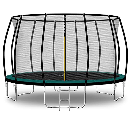 Baunsal® Trampolin Outdoor Ø 427 cm (FGIS) grün Komplettset Sprungmatte mit Netz und Leiter Gartentrampolin Outdoor Spielzeug Kinder Trampolin Kinder Outdoor Spielzeug Garten von Baunsal