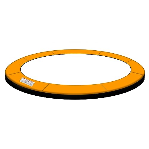 Baunsal® Trampolin Randabdeckung Ø 487 cm mit 28 cm breite in orange-schwarz und 20 mm dick uv-beständig reißfest Trampolin Ersatzteile Trampolin Schutzrand für das Trampolin outdoor von Baunsal