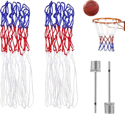 Basketballnetz,Basketball Netz,Basketballkorb Netz Outdoor,2 Stück Robustes Basketballnetz, Ersatz Passend für Standard 12 Schlaufen,Basketballkorbnetz für Drinnen und Draußen,Fitnessgeräte von Bavooty