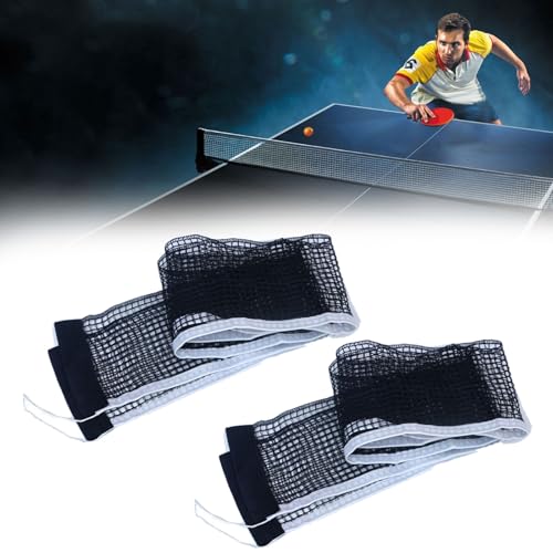 Bavooty Ersatz Tischnetz,Tragbares Tischtennisnetz,Tischtennis Netz,Nylon Tischtennis Ersatznetz,Trainings Tischtennisnetz,Tischtennisnetz Ersatz-Netz,Für Outdoor & Indoor,180 X 15 cm,2 Stück von Bavooty