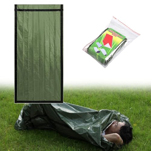 Bavooty Biwaksack,Fluchtrucksack,Notfall Schlafsack,Notfall Biwaksack,Survival Schlafsack, Notfall überleben Schlafsack,Wasserdichter Leichter Schlafsack,Hitzeabweisend Und Kälteschutz,213×91cm,Grün Bavooty Biwaksack,Fluchtrucksack,Notfall Schlafsack,Notfall Biwaksack,Survival Schlafsack, Notfall überleben Schlafsack,Wasserdichter Leichter Schlafsack,Hitzeabweisend Und Kälteschutz,213×91cm,Grün von Bavooty