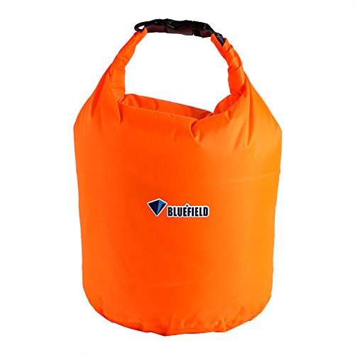 Baxnore 10 L wasserdichte Terylen-Tasche, leichte Aufbewahrungstasche, tragbare schwimmende Tasche, kompakte Bootstasche für schwimmendes Bootfahren, Camping, Wandern (Orange Groß 70L) von Baxnore