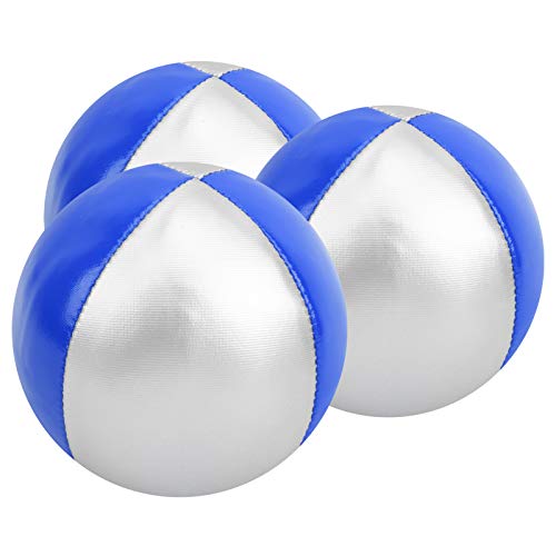 Baxnore 3PCS PU-Polyurethan-Jonglierball, Leichter Jonglier-Wurfball, reißfestes Jonglierball-Set, kompakter Jonglierball für Freizeitaktivitäten (blau/Silber) von Baxnore