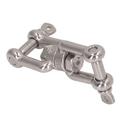 Baxnore Edelstahl-Backenankerverbinder, rostfreier Doppelbackenschäkel, Backenschnappschäkel, Ringschnapp-Rollschäkel für Hardware-Hebeverbindung (10MM) von Baxnore