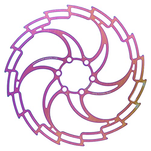 Baxnore Edelstahl-Fahrradscheibe, Fahrrad-Hohlscheibenbremse, ultraleichte Fahrradscheibe, verschleißfeste Fahrradscheibe, leichte Fahrradscheibe zum Radfahren (180MM) von Baxnore