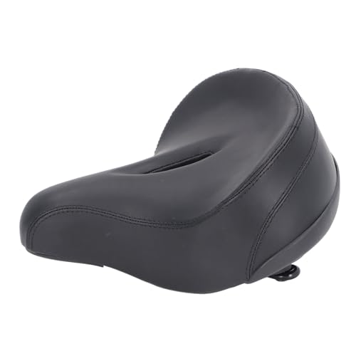 Baxnore Hollow Cycle Seat, PVC-Leder, stoßdämpfender, mit Schaumstoff gepolsterter Fahrradsattel, verschleißfeste Polstersitze für Fahrradzubehör (Schwarz) von Baxnore