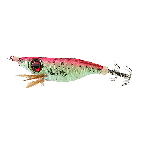 Baxnore Luminous Glow Squid Jig, Nacht-Tintenfisch-Angelköderhaken aus ABS-Stoff, Leichter Angelhaken-Köder, Ersatz-Nacht-Angelköder für Fahrradzubehör (Rosa) von Baxnore