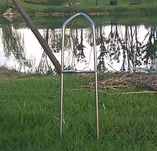 Angelrutenhalter Boden | Rutenhalter aus Metall - Angel Rutenständer 24,5 cm x 7 cm - Rutenablage mit U-Form Erdspieß | Stabiler Halter für Diverse Angelruten | Zubehör für Angler - Rutenauflage Angelrutenhalter Boden | Rutenhalter aus Metall - Angel Rutenständer 24,5 cm x 7 cm - Rutenablage mit U-Form Erdspieß | Stabiler Halter für Diverse Angelruten | Zubehör für Angler - Rutenauflage von Bayli