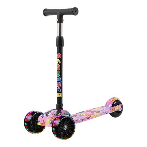 Kinderroller – Tragbarer Jungenroller | Faltbarer Graffiti-Roller mit Flash-Rad | Rutschfester Dreirad-Roller mit Deck, Outdoor-Aktivitäten für Geburtstagsfeiertage von Bbbabeslk