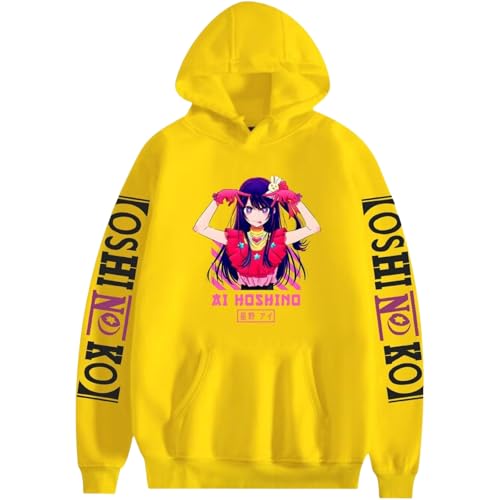 Anime Oshi No Ko Frauen gedruckt Hoodie Harajuku Casual Pullover Mode Herbst und Winter große Größe Sweatshirt Unisex Lange Ärmel Kleidung-Black1||XXS von Bbntop