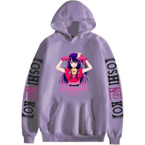 Anime Oshi No Ko Frauen gedruckt Hoodie Harajuku Casual Pullover Mode Herbst und Winter große Größe Sweatshirt Unisex Lange Ärmel Kleidung-Black1||XXS von Bbntop