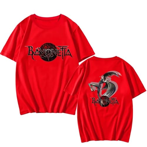 Bayonetta T-Shirt kurzärmelig Frühling Baumwolle T-Shirt lässig Männer und Frauen Sommer T-Shirt Streetwear-Black||XS von Bbntop