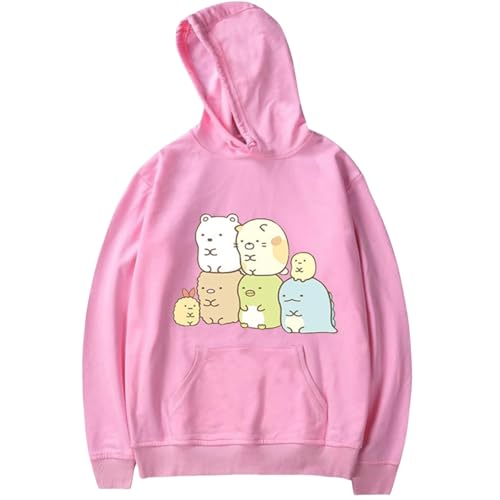 Bbntop Anime Sumikko Gurashi Hoodie Kawaii Funny Sweatshirt Männer Frauen mit Kapuze Pullover Unisex Langarm Kostüm-Black1||XS von Bbntop