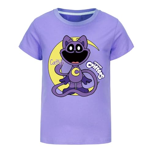 Bbntop Kinder Kleidung Smiling CatNap Critters Tops Jungen Mädchen Kinder T Shirt Tops gedruckt Kurzarm lässig Mode T Shirt Geburtstag Geschenk Kleidung-Black||100 von Bbntop