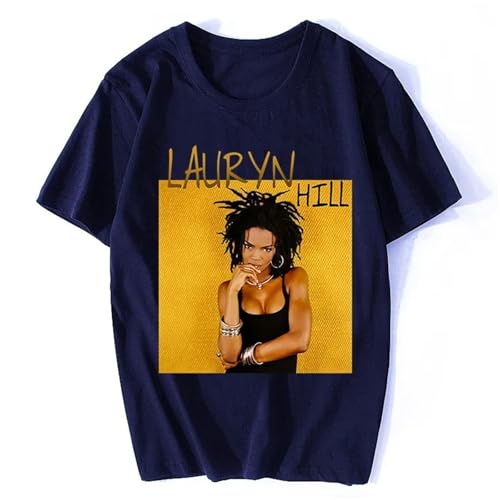 Bbntop Lauryn Hill Baumwolle Sommer lässig Kurze Ärmel Vintage Harajuku Style Oversized Unisex Streetwear Damen T Shirt-Black||XS von Bbntop