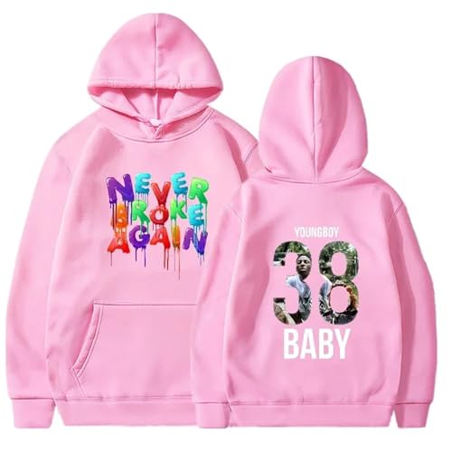 Bbntop Never Broke Again YoungBoy Hoodie Männer Frauen Mode Monogramm gedruckt Sweatshirt Casual Harajuku Streetwear Pullover-Black||XS von Bbntop