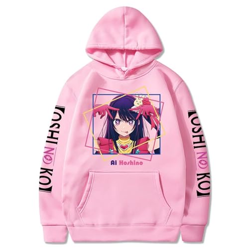 Bbntop Oshi No Ko Anime Ai Hoshino Bedruckter Hoodie Harajuku Übergröße Herren Damen Sweatshirt Langarm Streetwear Casual Unisex Top-Black||XXS von Bbntop