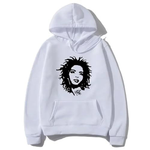 Bbntop Rapper Lauryn Hill Graphic Hoodie Mens Womens Hip Hop Vintage Sweatshirt Mens Herbst/Winter Hoodie Baumwolle Hoodie Neutral Langarm Kleidung-Black||XS von Bbntop