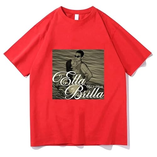 Bbntop Riza Humbe Ella brilla Merch T-Shirt Sommer Mode lässig T-Shirt Baumwolle Rundhalsausschnitt Männer und Frauen kurzärmelig Harajuku Streetwear übergroße Tops-Black||XS von Bbntop