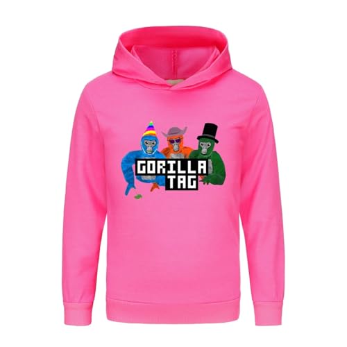 Bbntop Spiel Gorilla Label Hoodie Kinder Cartoon Hoodie Kinder Lange Ärmel Kleinkind Mädchen Pullover lässige Jacke Baby Jungen Sweatshirt-Black||2-3Y von Bbntop