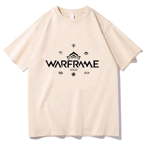 Bbntop Warframe Herren-T-Shirt, modisches Rundhals-Baumwolle, kurzärmelig, Sommer, Freizeitkleidung, bequemes Unisex-T-Shirt-Black||XS von Bbntop