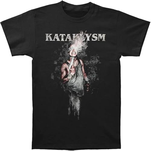 Kataklysm Crippled and Broken Herren T-Shirt Bedruckte Baumwolle Kurzarm Unisex Übergroßes T-Shirt y2k Hip Hop Harajuku Kleidung Schwarzes T-Shirt-XS von Bbntop