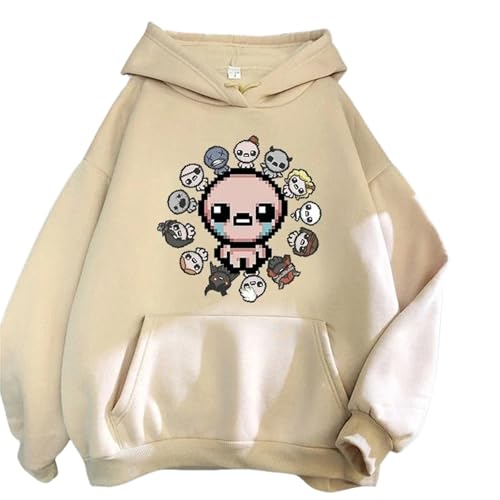 The Binding of Isaac Hoodie Casual Loose Männer Frauen Herbst und Winter nur schöne Sweatshirt Harajuku Unisex Streetwear Tops-Black||XS von Bbntop