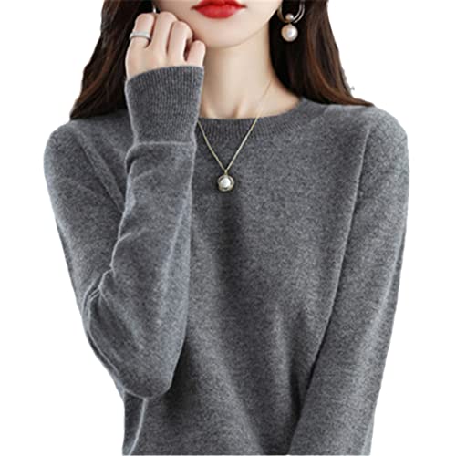 100% Wolle Kaschmir Pullover Damen Lose Casual Strick Rundhals Pullover Herbst und Winter Pullover Grau9 XXL 100% Wolle Kaschmir Pullover Damen Lose Casual Strick Rundhals Pullover Herbst und Winter Pullover Grau9 XXL von Bciopll
