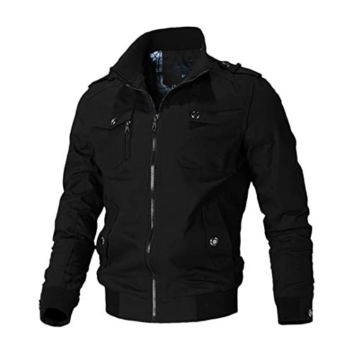 Bomberjacke Männer Mode Casual Windjacke Mantel Männer Frühling Herbst Outwear Stand Slim Military Jacke Black L Bomberjacke Männer Mode Casual Windjacke Mantel Männer Frühling Herbst Outwear Stand Slim Military Jacke Black L von Bciopll