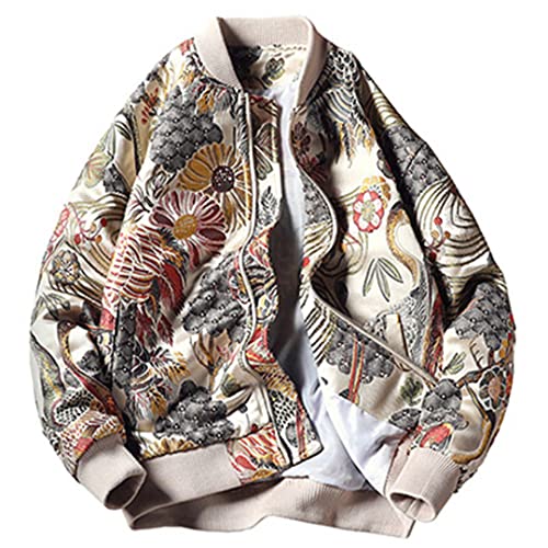 Japan Style Mens Blumenstickerei Bomber Jacke Stand Collar Männer Streetwear College Baseball Jacken Herbstmantel As The Picture Shows S Japan Style Mens Blumenstickerei Bomber Jacke Stand Collar Männer Streetwear College Baseball Jacken Herbstmantel As The Picture Shows S von Bciopll