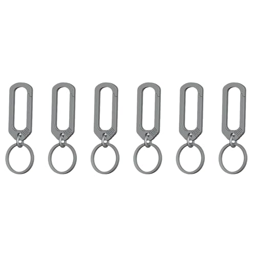 Bcowtte 6 x Titan-Schnalle, Schlüsselanhänger, Titanlegierung, einfache Schnallen, Camping-Zubehör, Outdoor-Taschenwerkzeug von Bcowtte