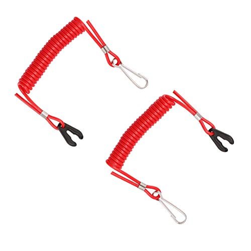 Bdukbduk 2 Sicherheits Seile für PWC Jet Ski Wellen LäUfer Stoppen das TöTen Von TPU + PVC Roter ZüNd SchlüSsel Schwimmendes Sicherheits Seil Z Robuster OberfläChen Film von Bdukbduk