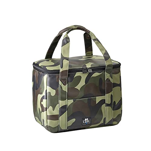 Be Cool Elegante City Kühltasche in Camouflage Optic 28x18x21 cm, ca. 10,5 l Volumen mit Breiten Tragegriffen für Picknick, Schule, Ausflüge, Reisen, Kosmetik von Be Cool