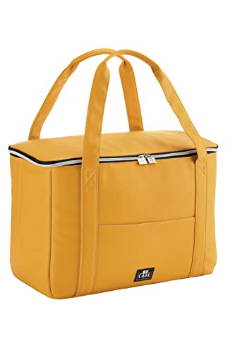 Große City Kühltasche in GELB L, 44 x 22 x 29cm 28 L Volumen mit Breiten Tragegriffen für Picknick, Schule, Ausflüge, Reisen Große City Kühltasche in GELB L, 44 x 22 x 29cm 28 L Volumen mit Breiten Tragegriffen für Picknick, Schule, Ausflüge, Reisen von Be Cool