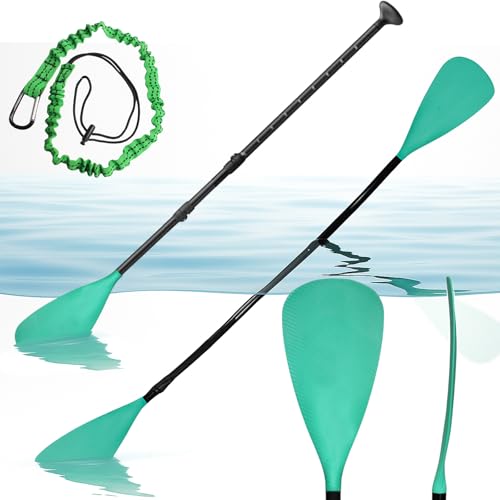 BeGrit Verstellbares Kajakpaddel 2 in 1 Paddel für Kajak & SUP Leichte Aluminium Doppelblattpaddel mit Paddelleash Schwimmfähiges Einzelblattpaddel für Kanusport Kajakfahren Kanadier Boot Ruderboot BeGrit Verstellbares Kajakpaddel 2 in 1 Paddel für Kajak & SUP Leichte Aluminium Doppelblattpaddel mit Paddelleash Schwimmfähiges Einzelblattpaddel für Kanusport Kajakfahren Kanadier Boot Ruderboot von BeGrit