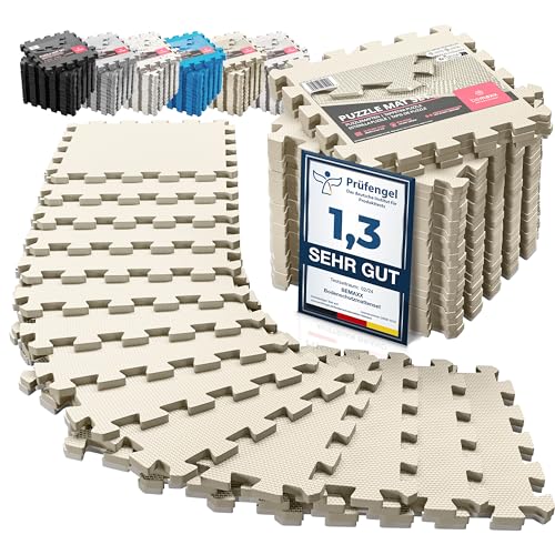 Schutzmatten Bodenschutzmatte Set Sportmatte Gymnastikmatte Puzzlematte: Puzzle Sportgeräte Matte Fitnessmatte Turnmatte Unterlegmatte Bodenmatte Sport Mat Trainingsmatte Gummimatte Yogamatte Fitness von BeMaxx