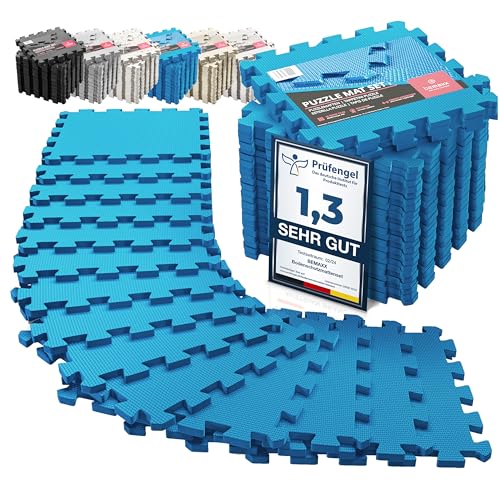 Schutzmatten Bodenschutzmatte Set Sportmatte Gymnastikmatte Puzzlematte: Puzzle Sportgeräte Matte Fitnessmatte Turnmatte Unterlegmatte Bodenmatte Sport Mat Trainingsmatte Gummimatte Yogamatte Fitness von BeMaxx