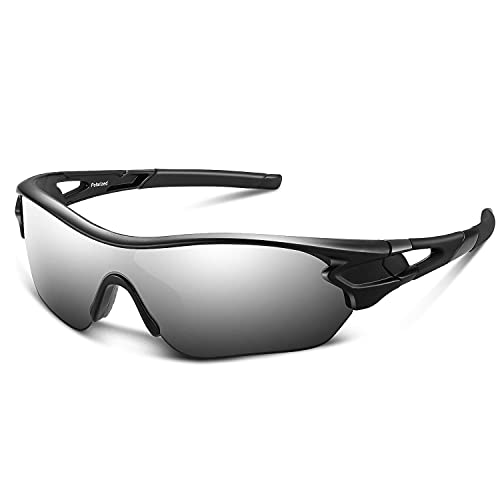 BEACOOL Polarisierte Farradbrille UV400 Schutz Sonnenbrille Herren und Damen TAC leichtgewichte Sportbrille für Radfahren Laufen Baseball Klettern von BEACOOL