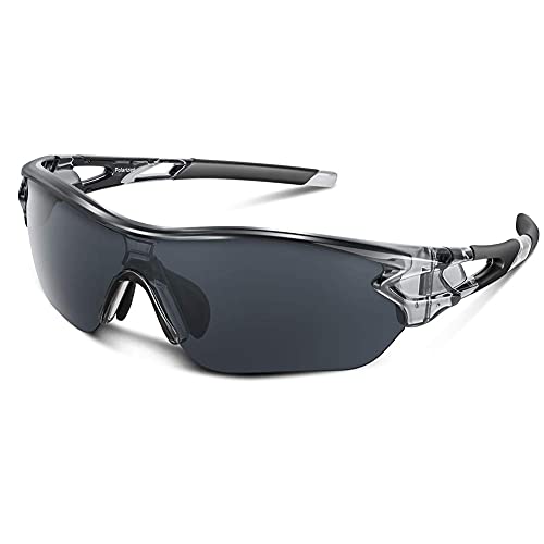 BEACOOL Polarisierte Farradbrille UV400 Schutz Sonnenbrille Herren und Damen TAC leichtgewichte Sportbrille für Radfahren Laufen Baseball Klettern von BEACOOL