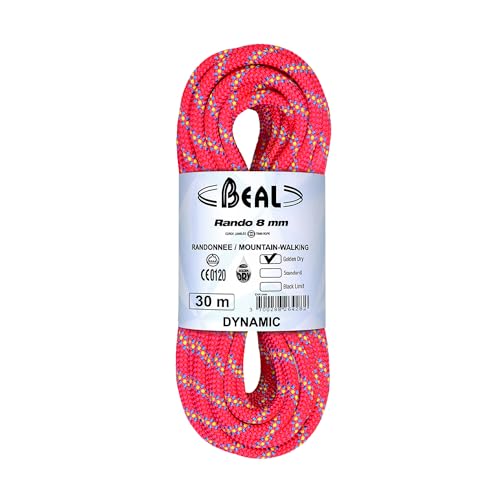 Beal Rando 8MMx30M GD PINK Kletterseil, 30 m von Beal