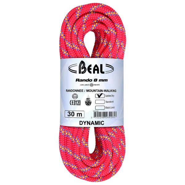 Beal - Rando Golden Dry 8 mm - Zwillingsseil Gr 20 m bunt Beal - Rando Golden Dry 8 mm - Zwillingsseil Gr 20 m bunt von Beal