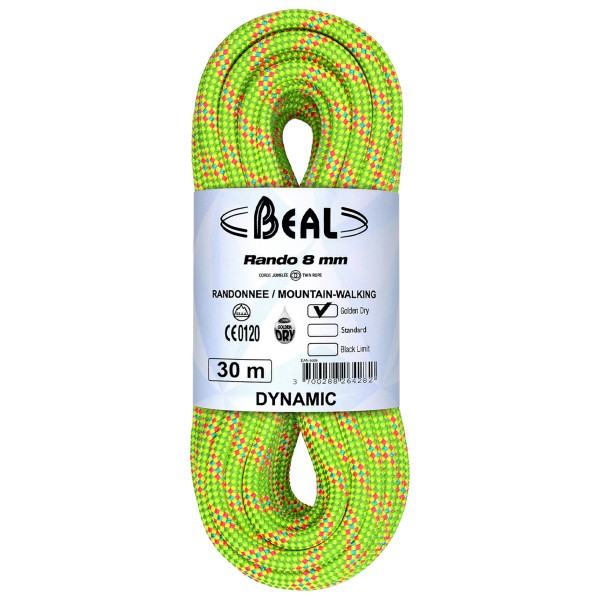 Beal - Rando Golden Dry 8 mm - Zwillingsseil Gr 30 m bunt Beal - Rando Golden Dry 8 mm - Zwillingsseil Gr 30 m bunt von Beal