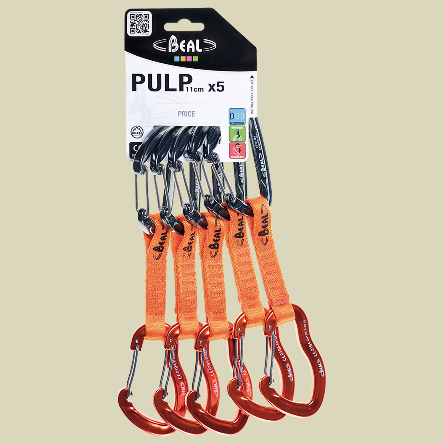 Pulp Quickdraw 11 cm 5er Pack Farbe orange Pulp Quickdraw 11 cm 5er Pack Farbe orange von Beal