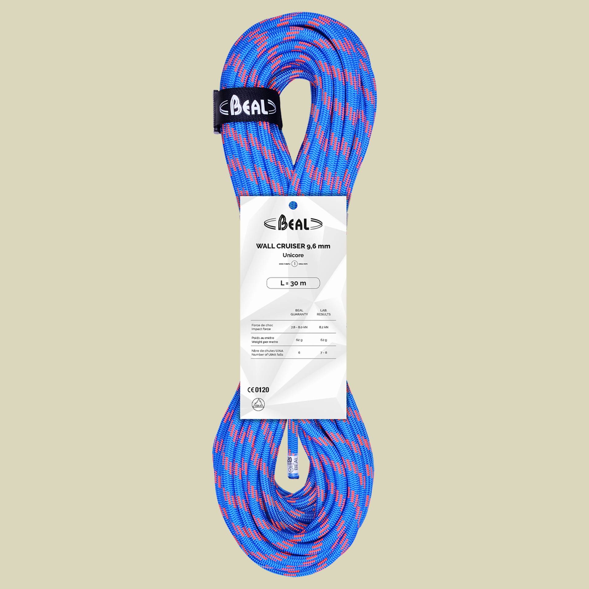 Wall Cruiser 9.6 mm Länge 40 m Farbe blue Wall Cruiser 9.6 mm Länge 40 m Farbe blue von Beal